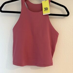 Pink Ribbed Tank Top